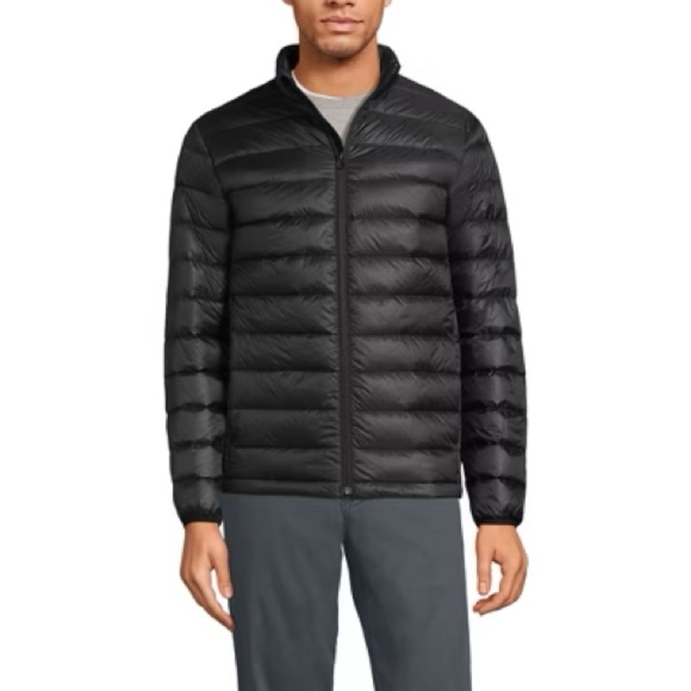 New Land’s End Hyperdry Allied Feather Men  Black Puffer Jacket XXL